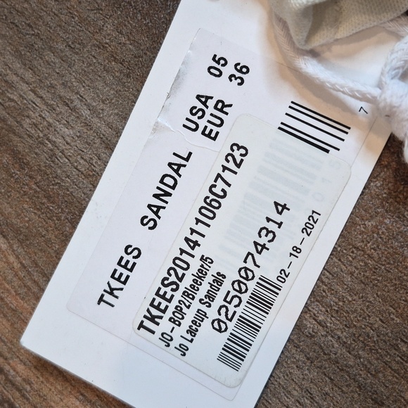 5/5.5 TKEES Jo Lace-up Sandals in Bleeker Deep Chocolate Brown, EU 36 - Picture 11 of 16